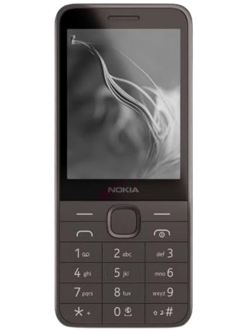 Nokia 235 Black – Front view showing the sleek design and 2.8-inch color display of the feature phone.