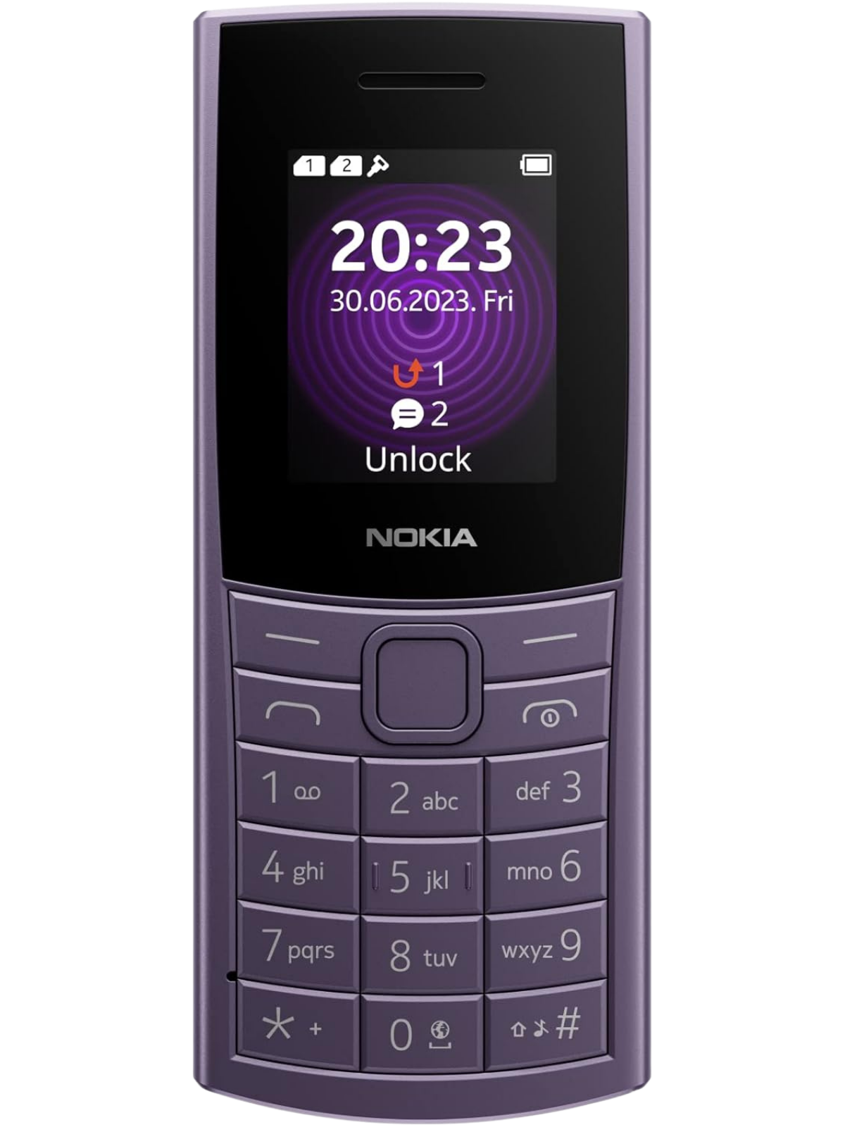Nokia 110 purple 4G front view UAE
