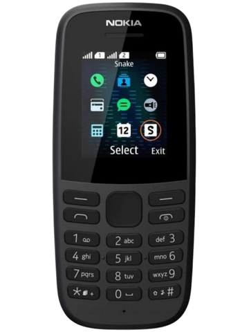 Nokia 105 4th Edition front view showcasing large display and ergonomic design in UAE