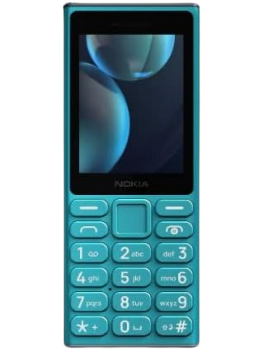 Nokia 108 4G Cyan front view with vibrant color and display in UAE