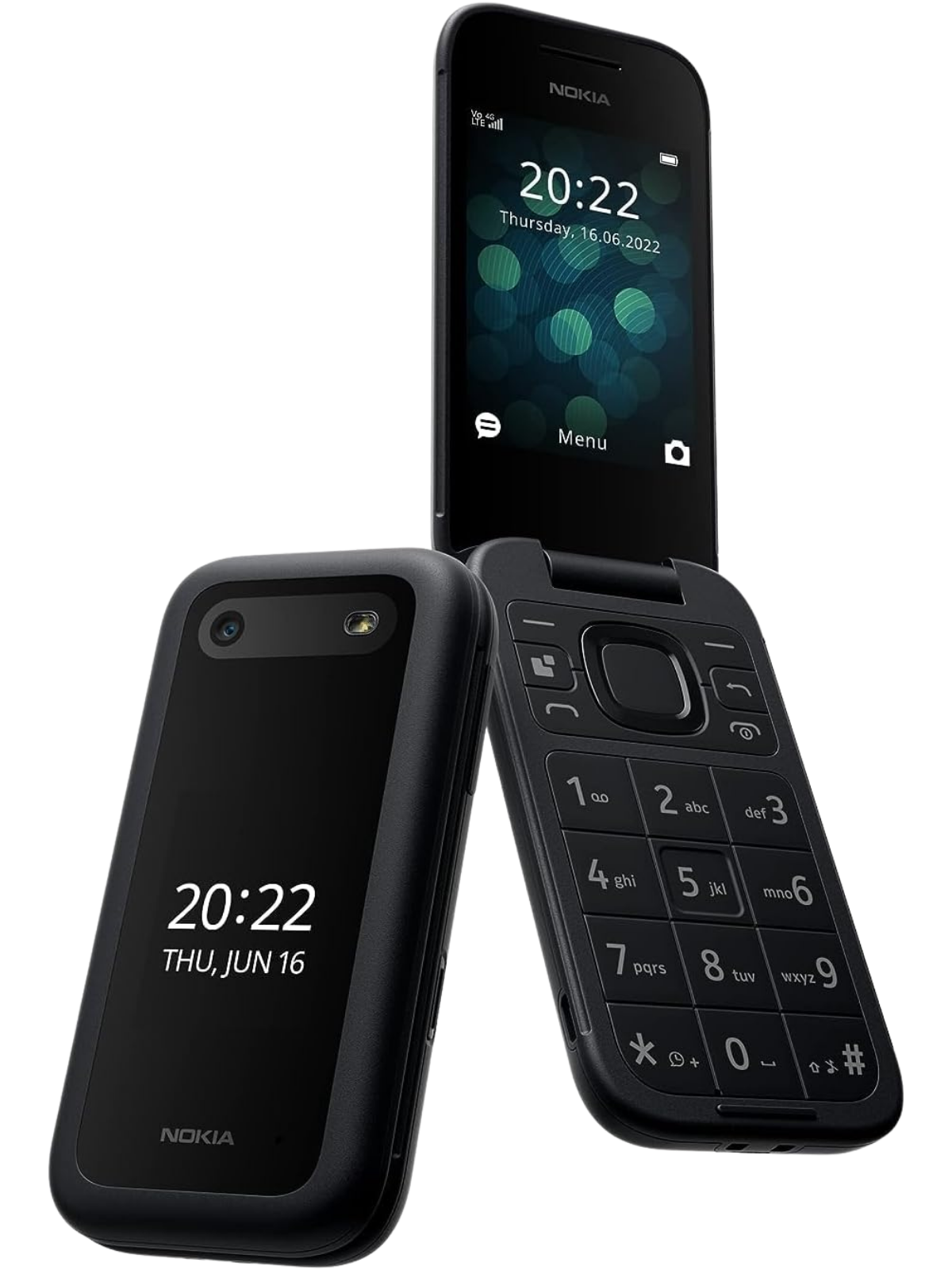 Nokia 2660 Flip Blue with open flip screen UAE