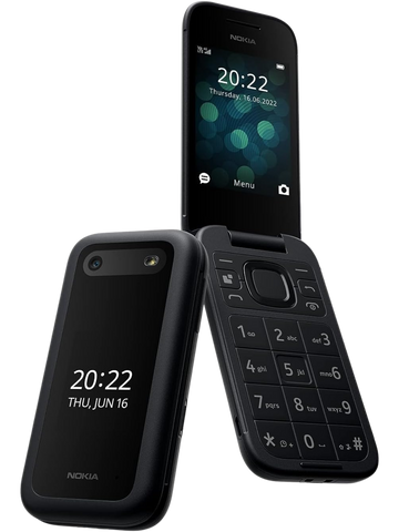 Nokia 2660 Flip Blue with open flip screen UAE