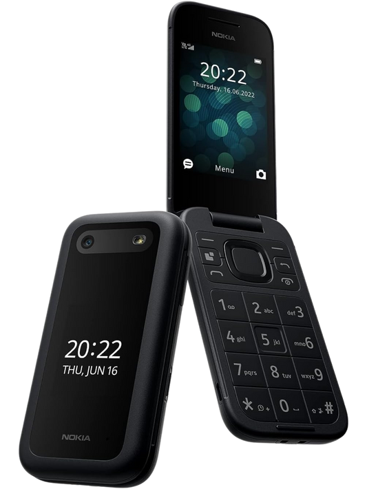 Nokia 2660 Flip Blue with open flip screen UAE