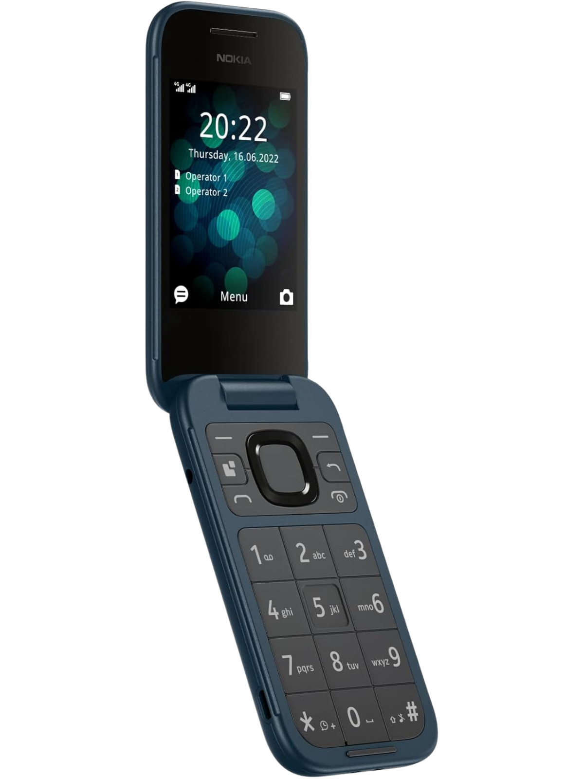 Nokia 2660 Flip Blue side view UAE