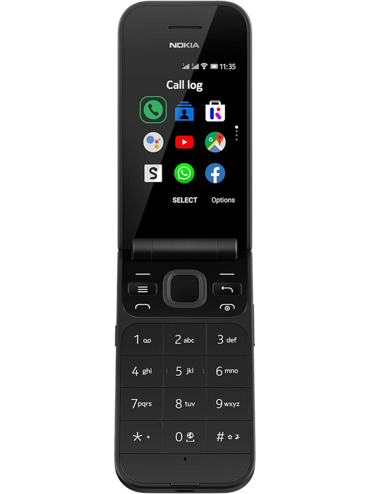  Nokia 2720 Flip Black Phone – Front View