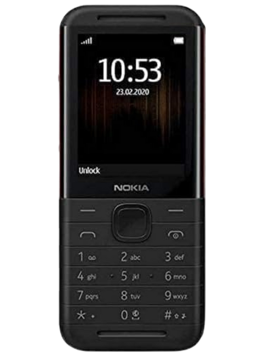Nokia 5310 Music Feature Phone front view showcasing dual speakers and music controls in UAE