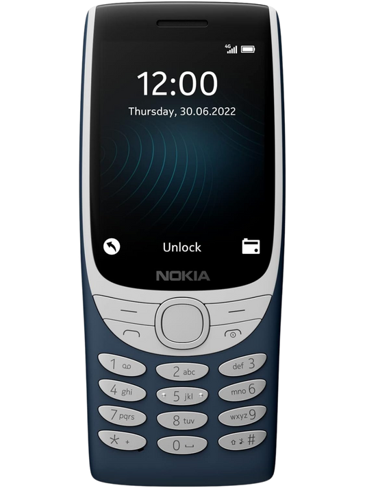Nokia 8210 4G front view showcasing classic design and modern 4G capabilities in UAE