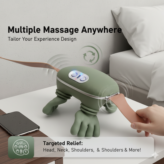 Electric Neck & Shoulder Massager with Heat- Kneading Massage Pillow for Back, Waist, Legs & Muscles